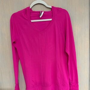 Ideology Fuchsia Long Sleeve Blouse